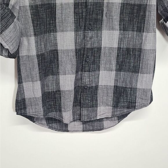Arizona Jeans Men's Check Long Sleeve Gray Button Down Shirt Size XL New - Picture 4 of 9
